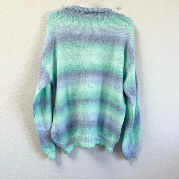 Rumours Ombre Blue Green Sweater Size M/L - Picture 2 of 4
